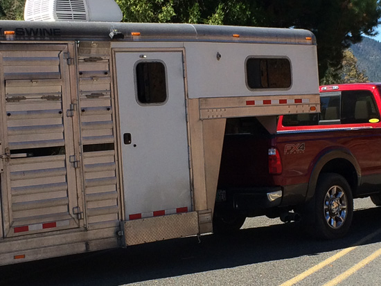 Ed Krische trailer heading back east